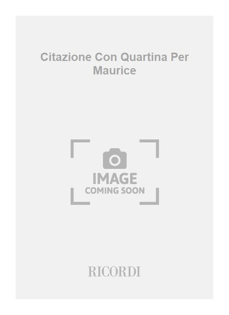 Citazione Con Quartina Per Maurice